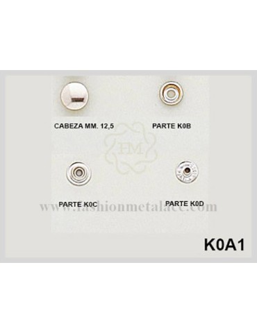 Broche presión K-0-A-1(Paquetes de 500 Uds.)