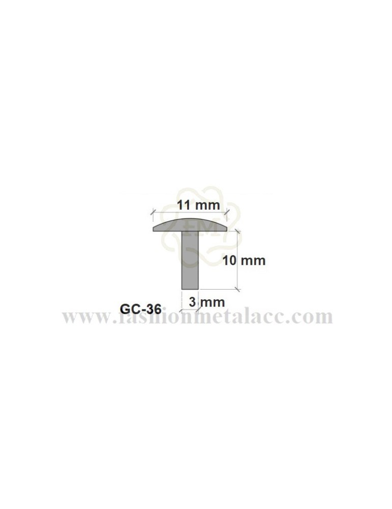 Male rivet with head GC-36 (Packages 100 units.)
