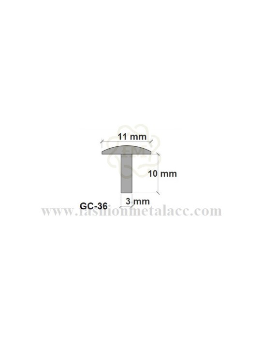 Remache macho con cabeza GC-36 (Paquetes 100 uds.)
