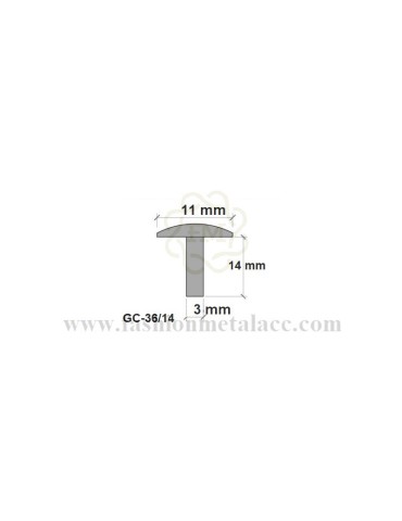 Remache macho con cabeza GC-36 (Paquetes 100 uds.) 2