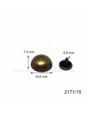 Half ball female rivet 2171 / P