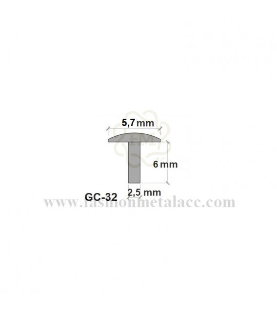 Male rivet with head GC-32 (Packages 100 units)